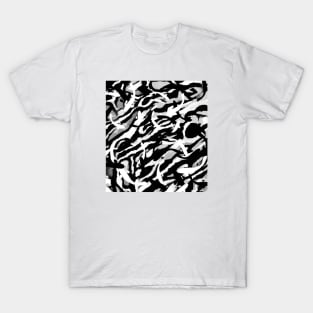 Black and white Abstract print T-Shirt